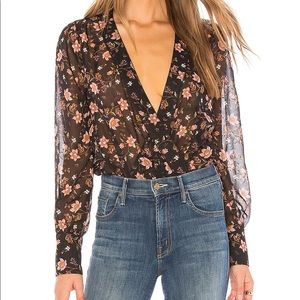 J.O.A. Blouson Sleeve Wrap Bodysuit